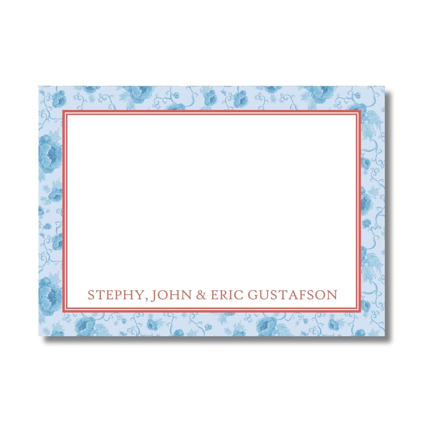 Floral & Red Stationery Set