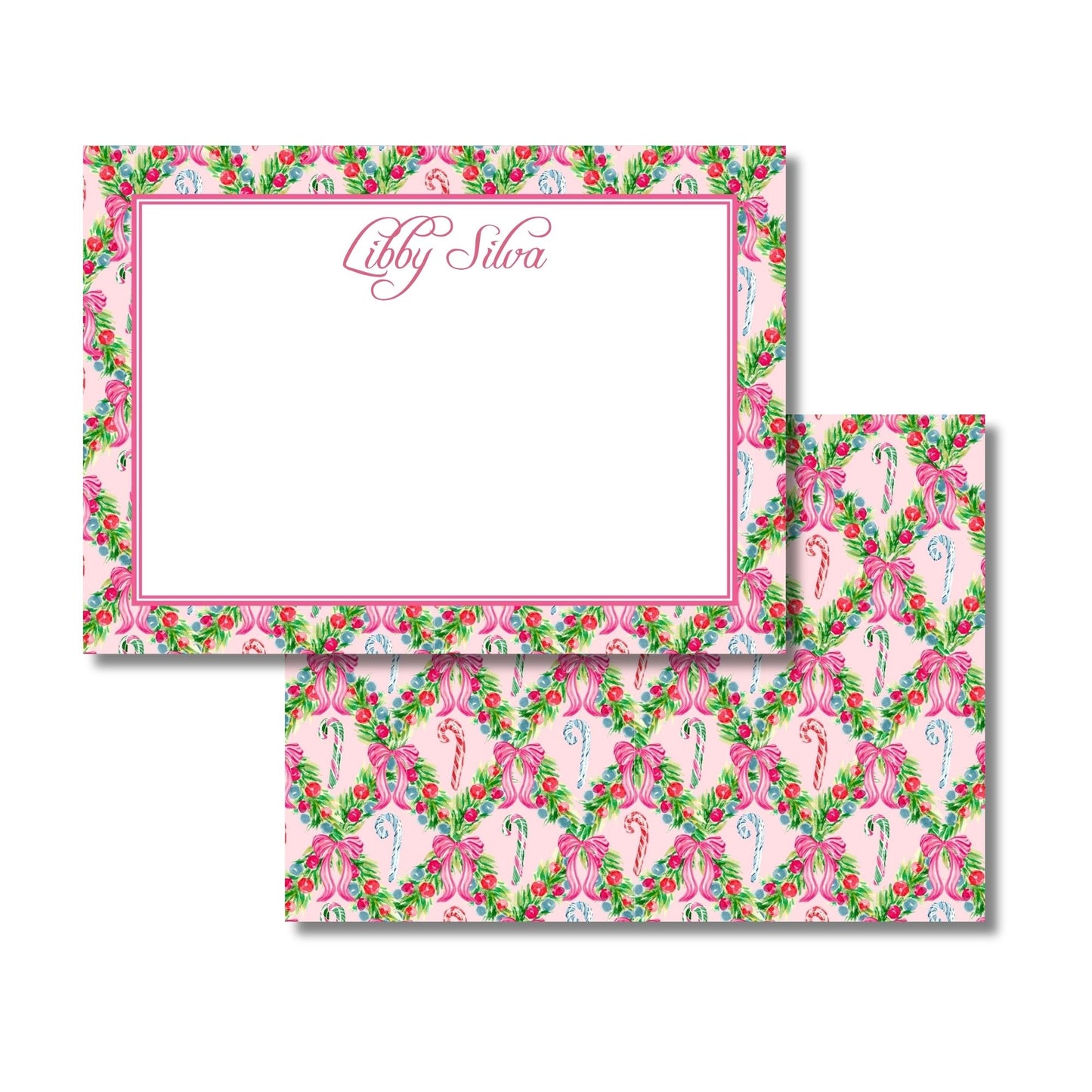 Libby's Candy Cane Stationery Set