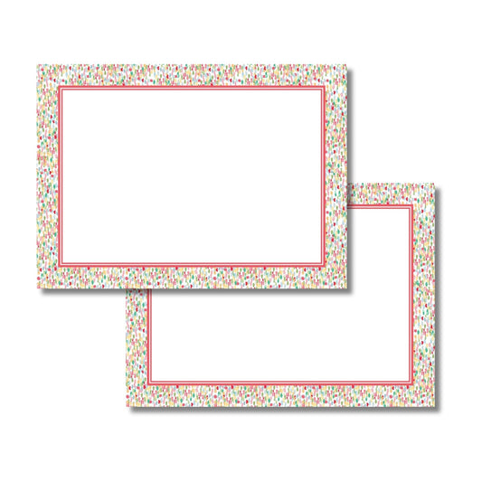 Jolly Red Confetti Stationery Set