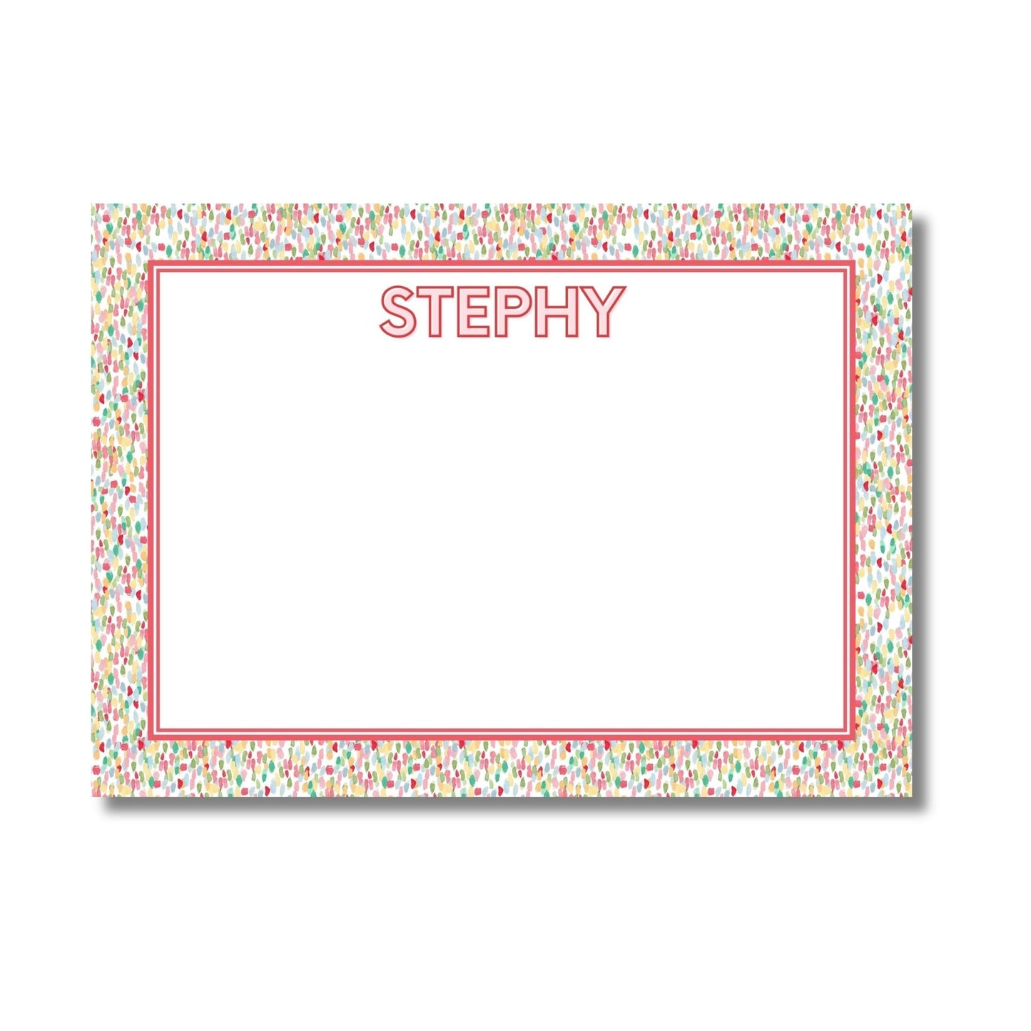 Jolly Red Confetti Stationery Set
