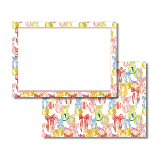 Gingham & Colorful Border Stationery Set