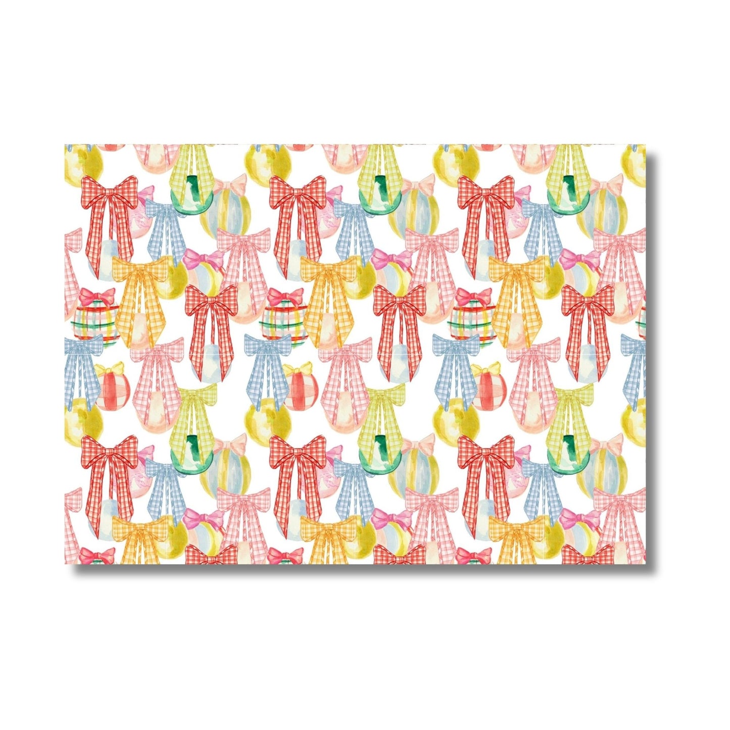 Gingham & Colorful Stockings Stationery Set