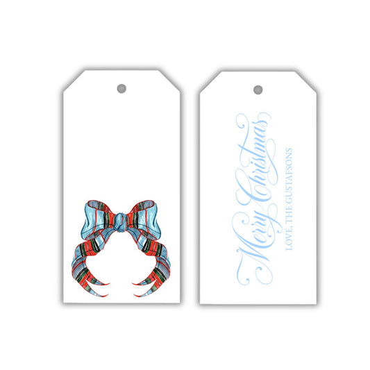 A Very Gustafson Christmas Bow Big Gift Tags