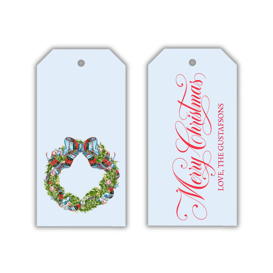 A Very Gustafson Christmas Wreath Big Gift Tags