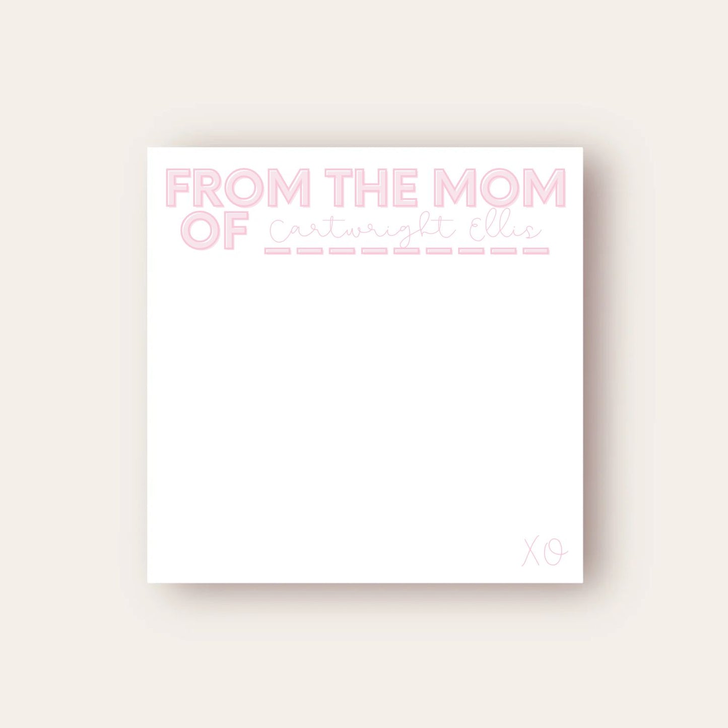 Mama Maria (Pink) Baby Chunk Notepad