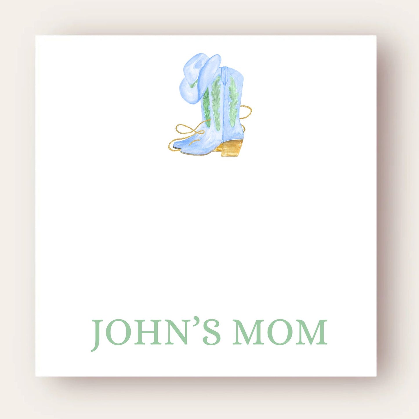 Dear John Hat and Boots Big Chunky Notepad