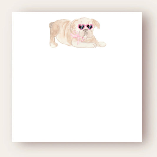 Cute Bull Dog Big Chunky Notepad