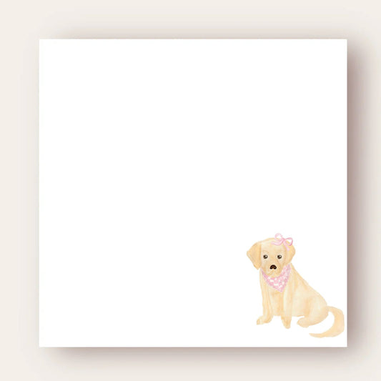 Cute Golden or Yellow Lab Puppy Big Chunky Notepad