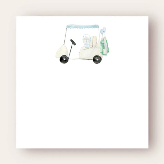 Blue Golf Cart Big Chunky Notepad