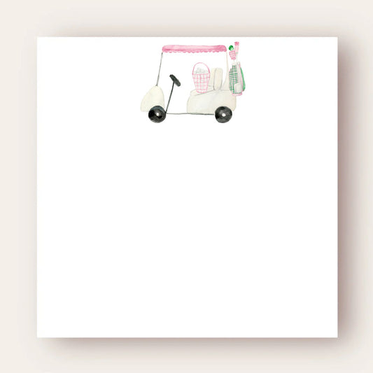 Pink Golf Cart Big Chunky Notepad