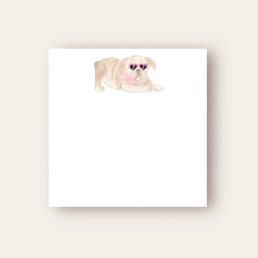 Cute Bull Dog Baby Chunk Notepad