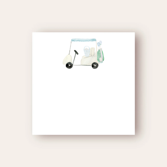 Blue Golf Cart Baby Chunk Notepad