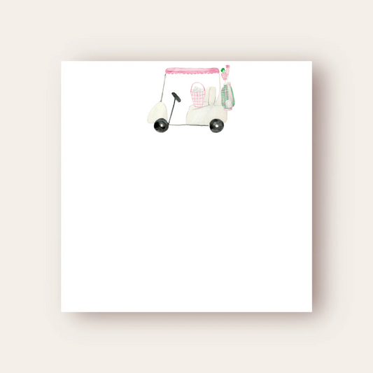 Pink Golf Cart Baby Chunk Notepad