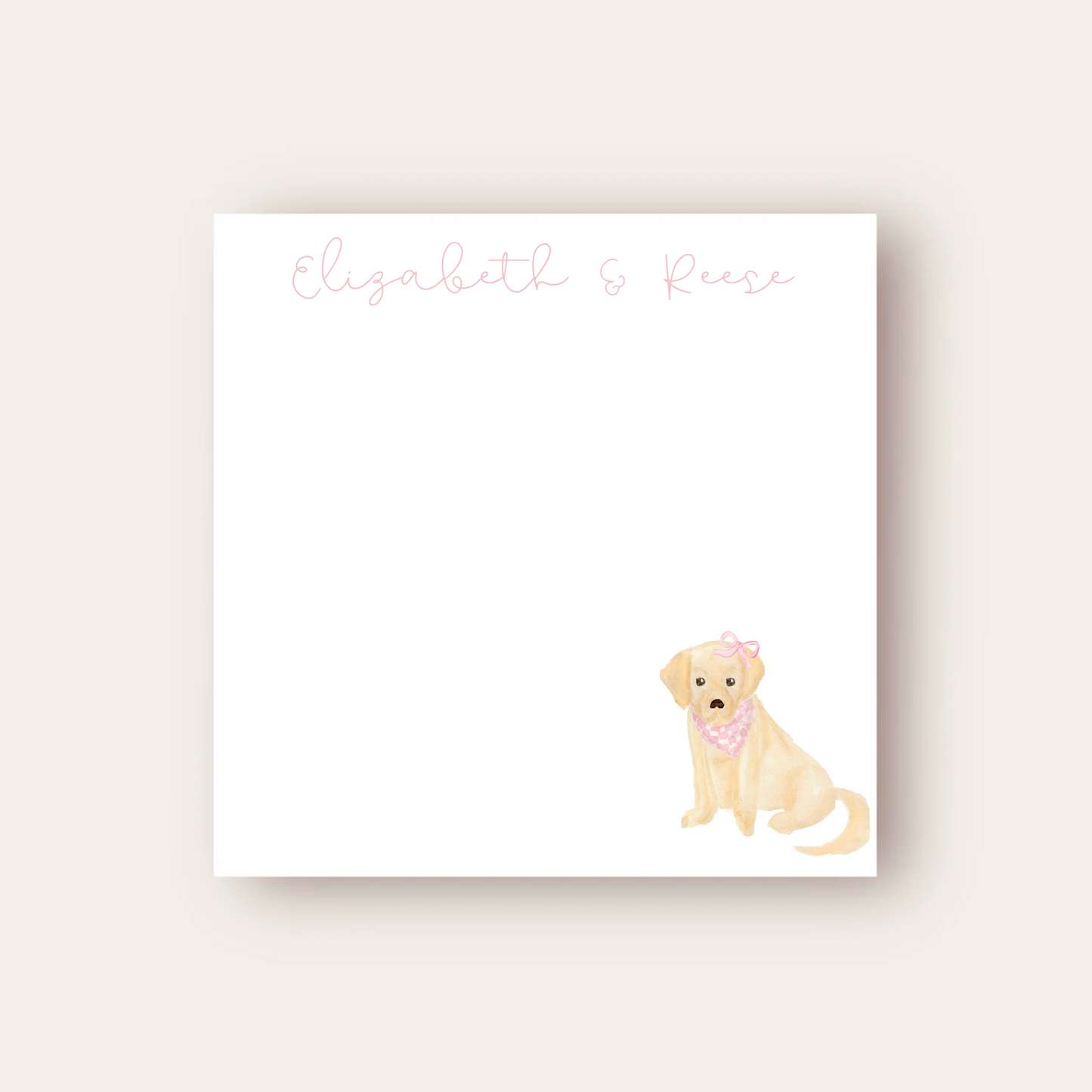 Cute Golden or Yellow Lab Puppy Baby Chunk Notepad