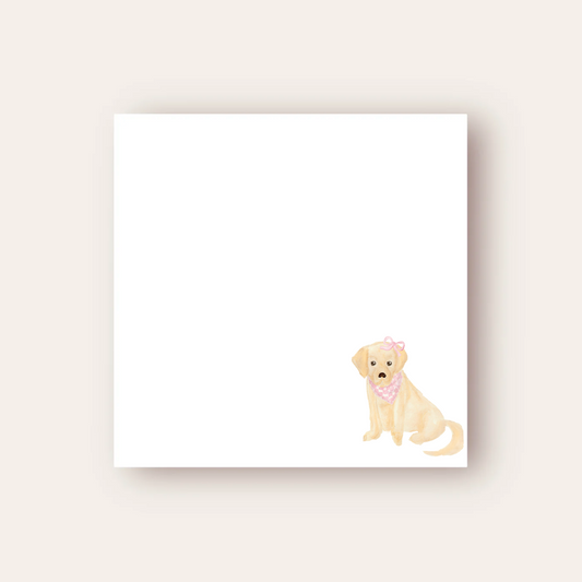 Cute Golden or Yellow Lab Puppy Baby Chunk Notepad