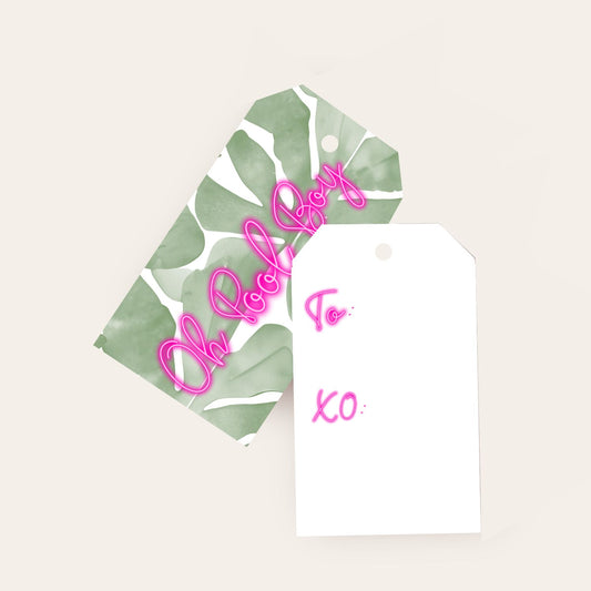 Oh Pool Boy! Gift Tags