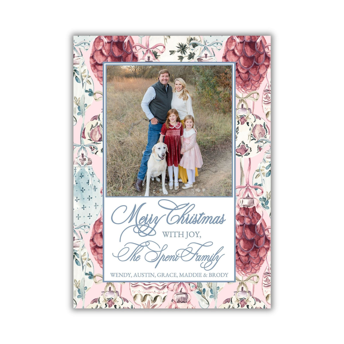 Peace On Earth Ornaments Holiday Card