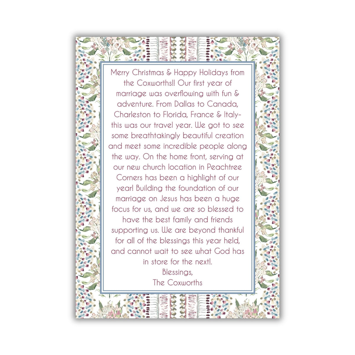 Hydrangea Arch Holiday Card
