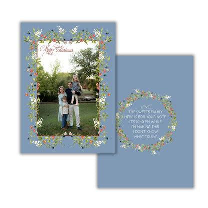 Simply Floral & Beautiful Holiday Card