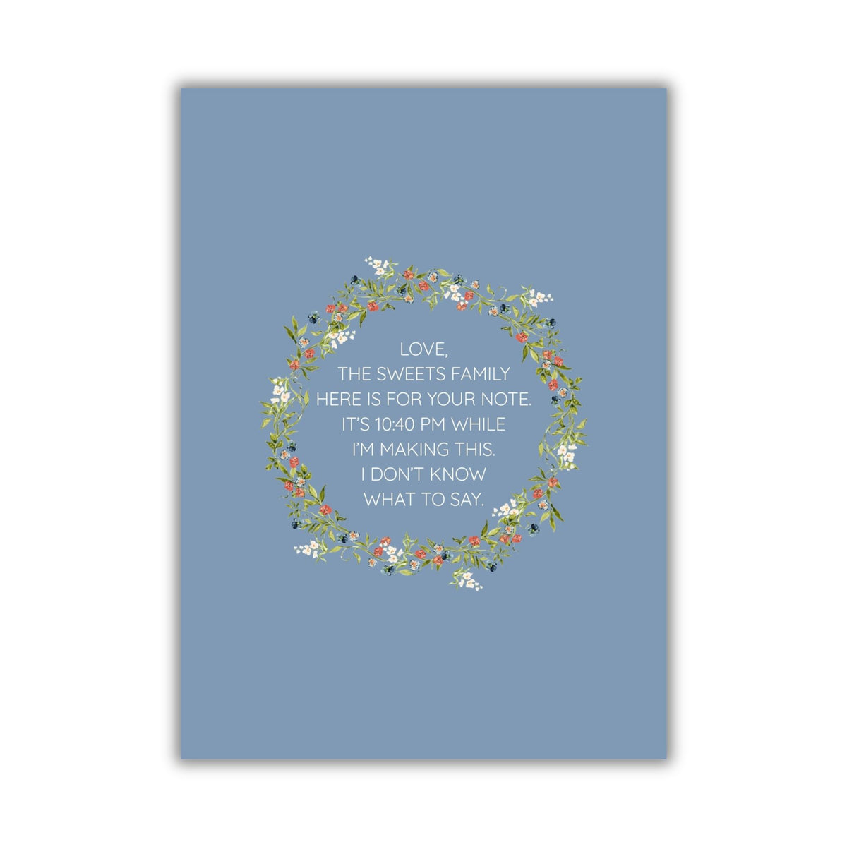 Simply Floral & Beautiful Holiday Card