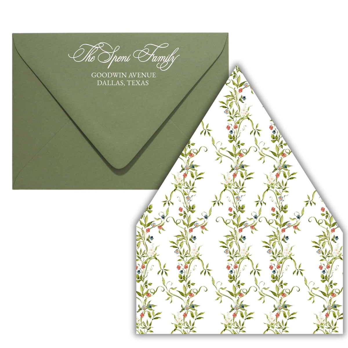 Simply Floral & Beautiful Holiday Card