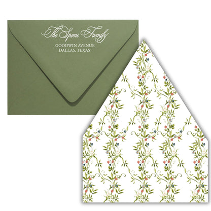 Simply Floral & Beautiful Holiday Card