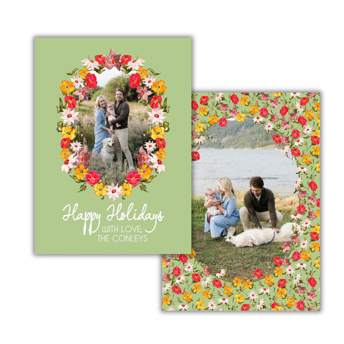 Fall Meets Christmas Holiday Card