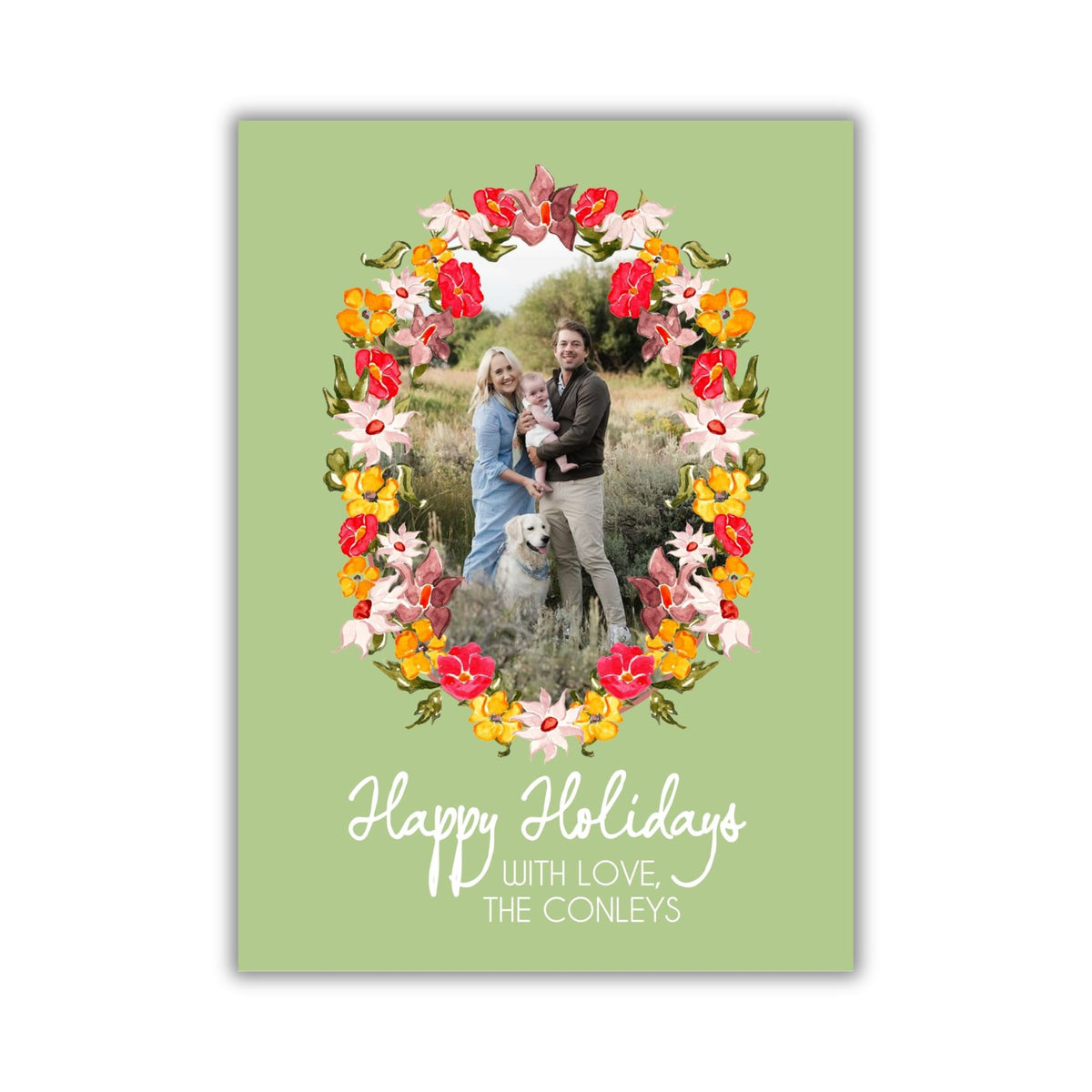 Fall Meets Christmas Holiday Card