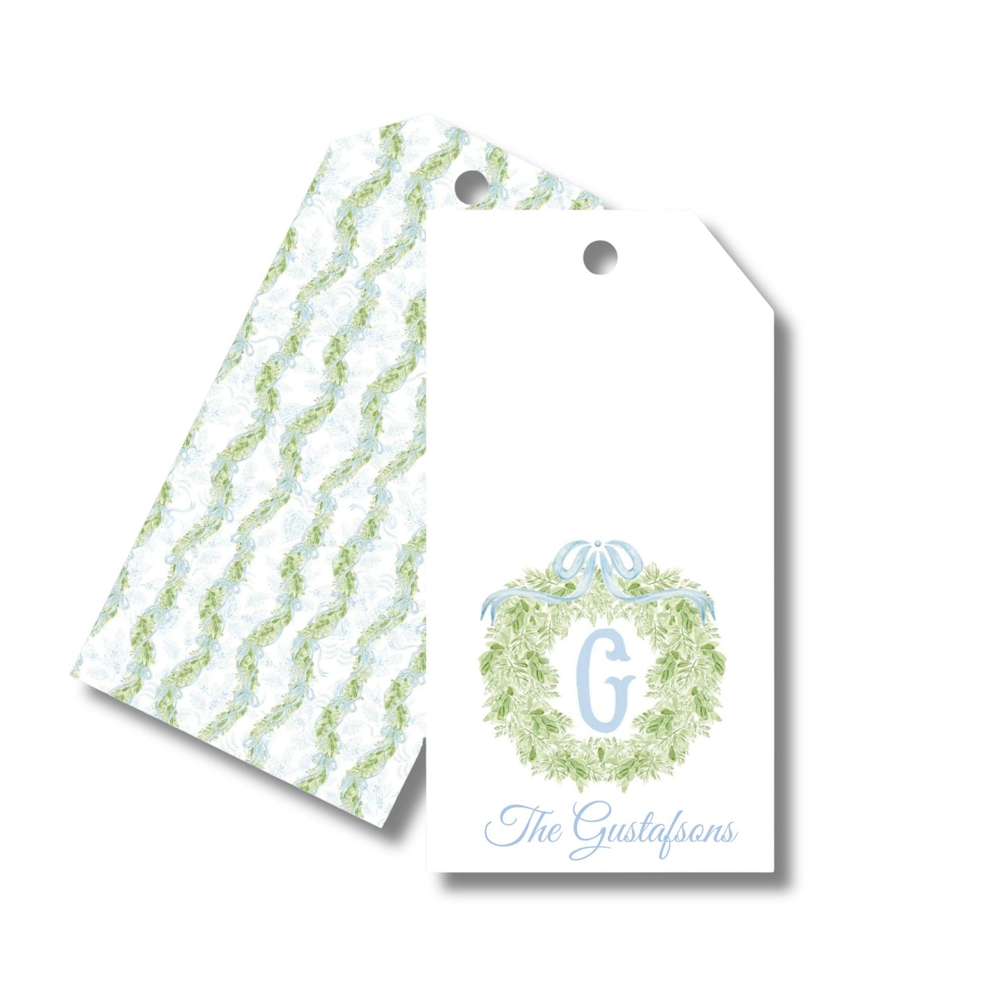 Garland & Blue Big Gift Tags
