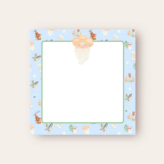 The Cowboy Santa Baby Chunk Notepad (Blue Edition)