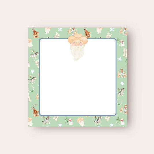 The Cowboy Santa Baby Chunk Notepad (Green Edition)