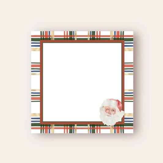 Santa Loves Plaid Baby Chunk Notepad