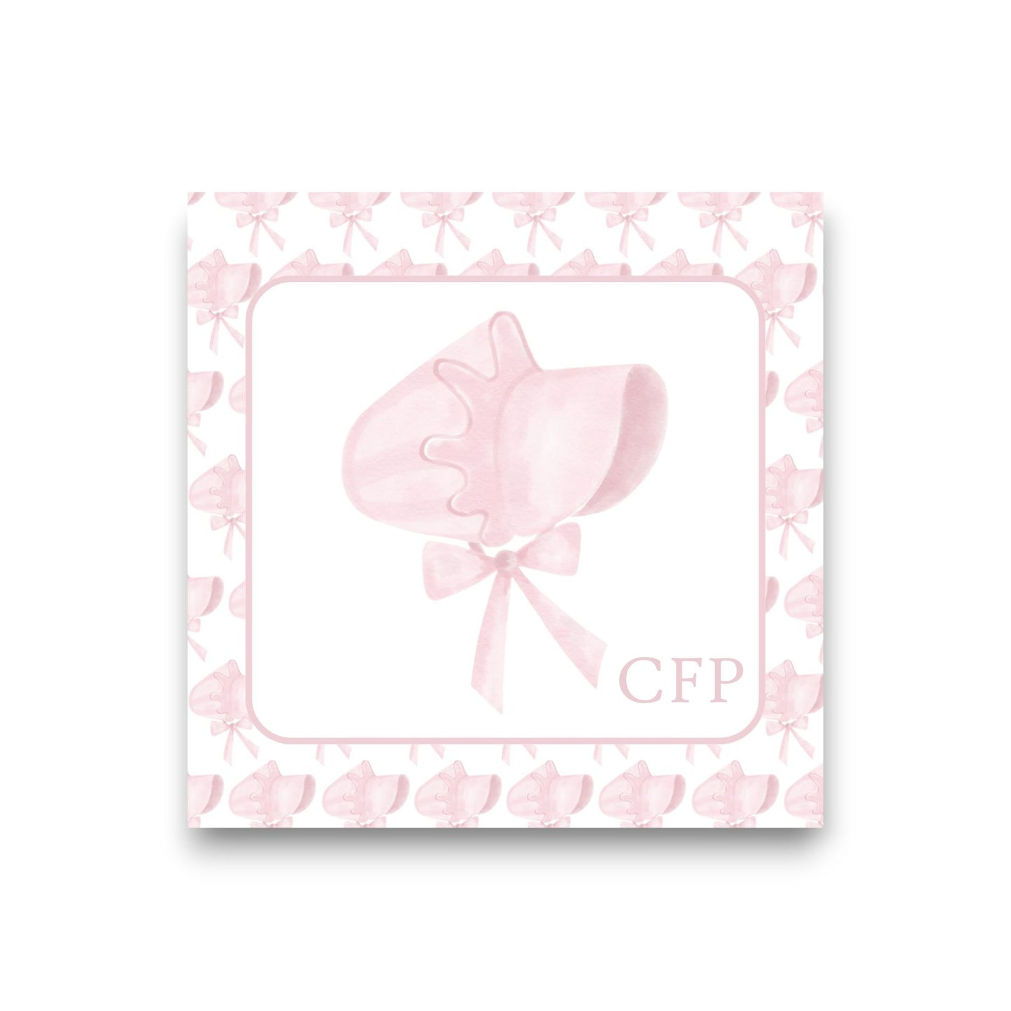 Pink Bonnet Paper Coaster