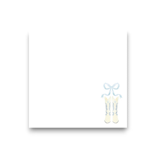 Gimme The Boots (in blue) Baby Chunk Notepad