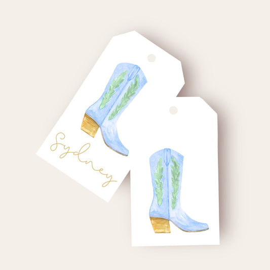 Dear John Blue Boot Big Gift Tags