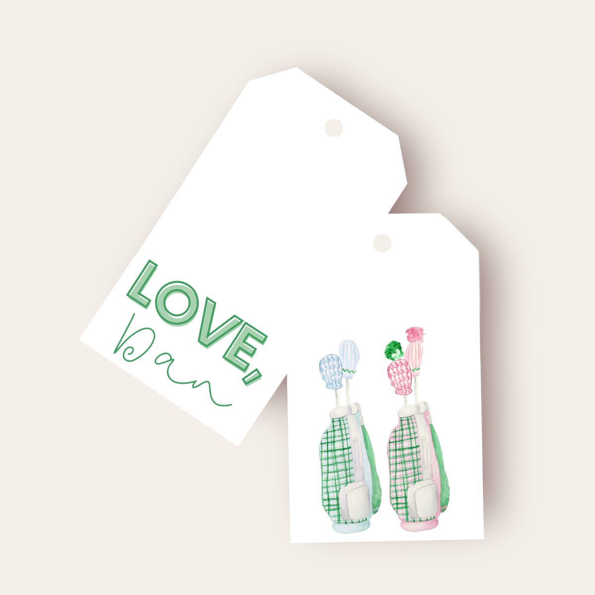 Golf Bags Big Gift Tags