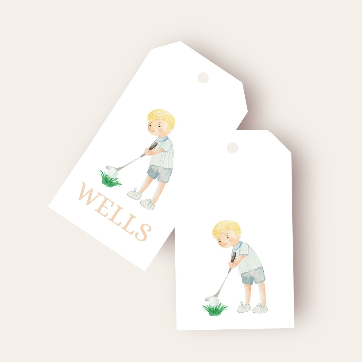 Little Golfer Boy Big Gift Tags