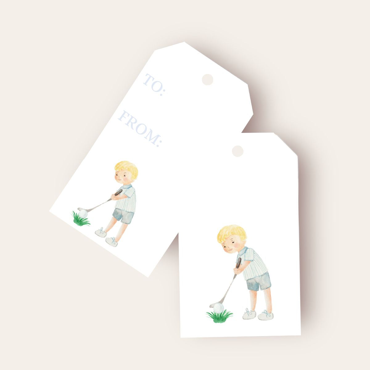 Little Golfer Boy Big Gift Tags