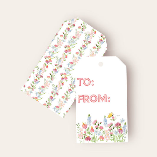 Spring Floral Garlands Big Gift Tags